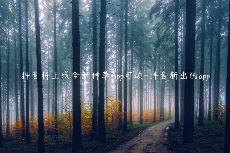 抖音將上線全新種草App可頌-抖音新出的app